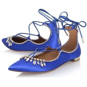 Aquazzura Christy Jewel Flat  Size 40 1/2